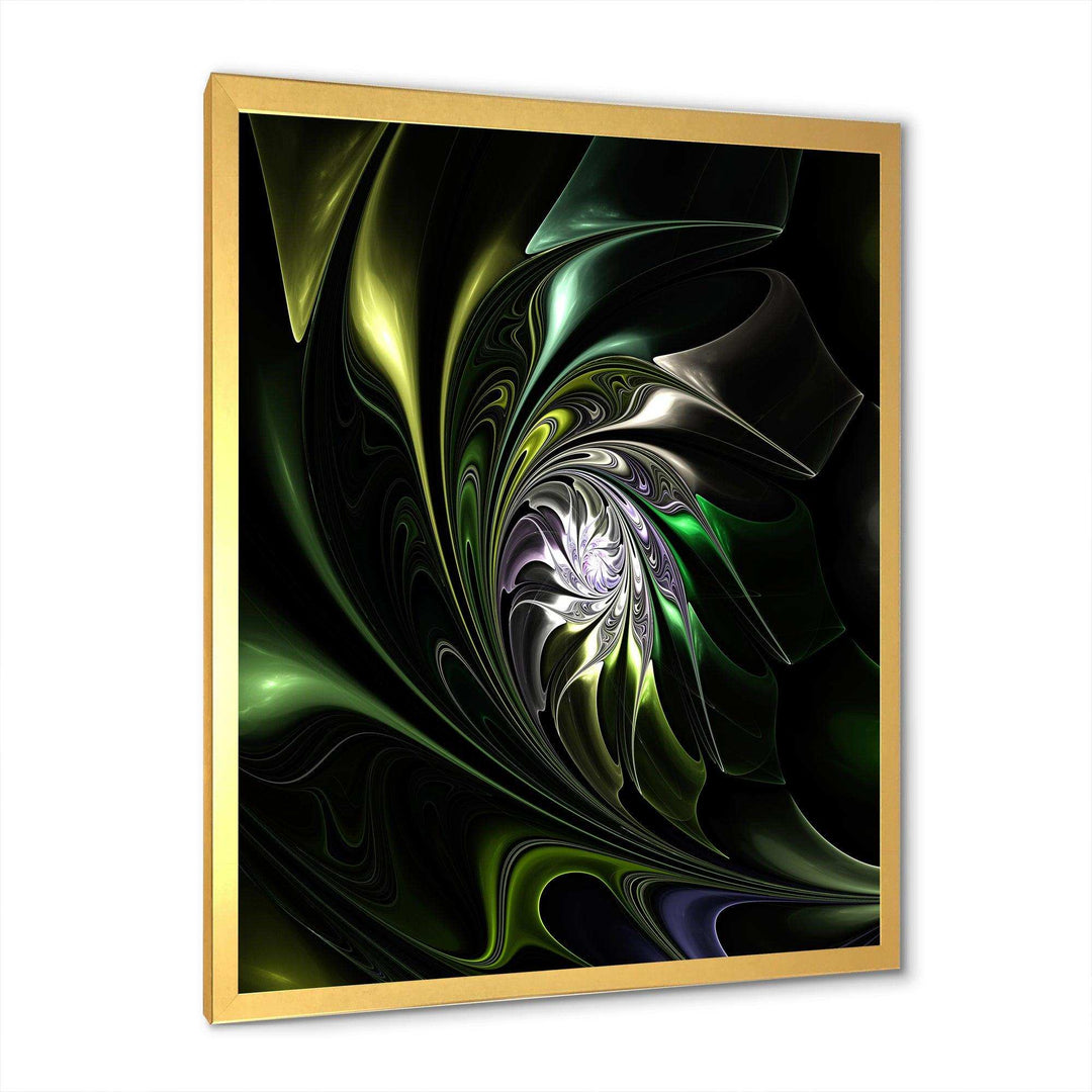 Multi Colored Green Stained Glass - Modern Canvas Wall Art