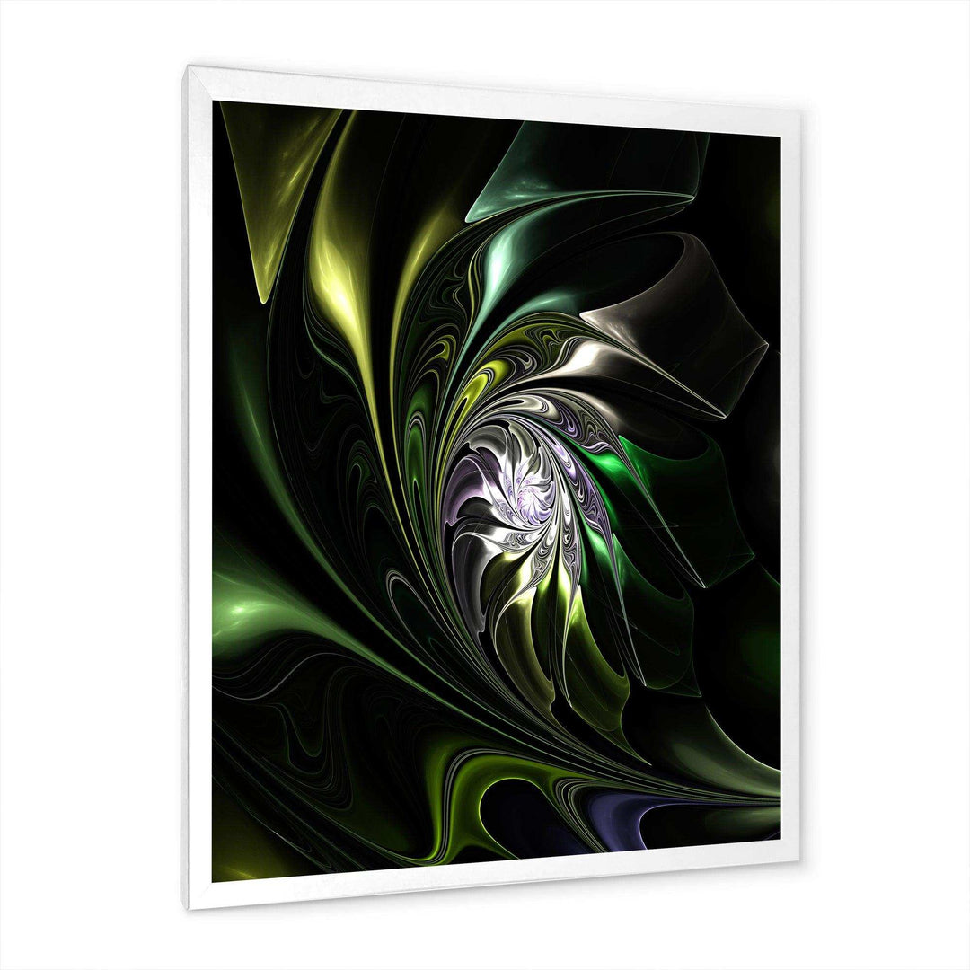 Multi Colored Green Stained Glass - Modern Canvas Wall Art