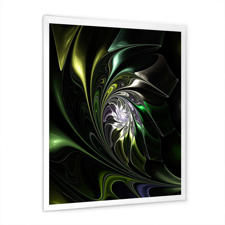 Multi Colored Green Stained Glass - Modern Canvas Wall Art