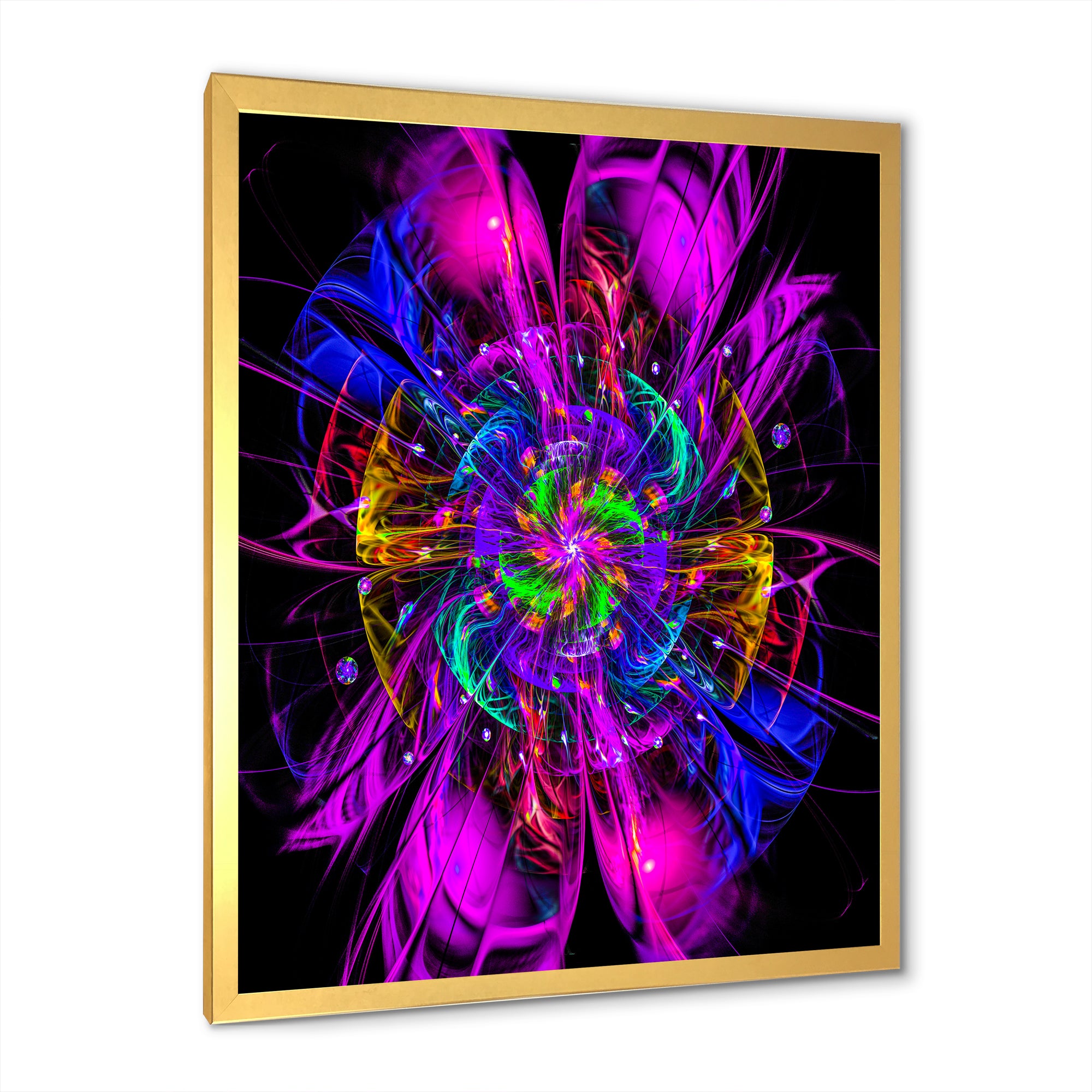 Ideal Fractal Flower Digital Art in Purple