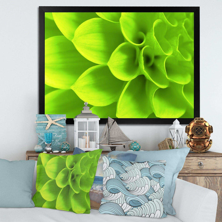 Bright Green Flower Petals