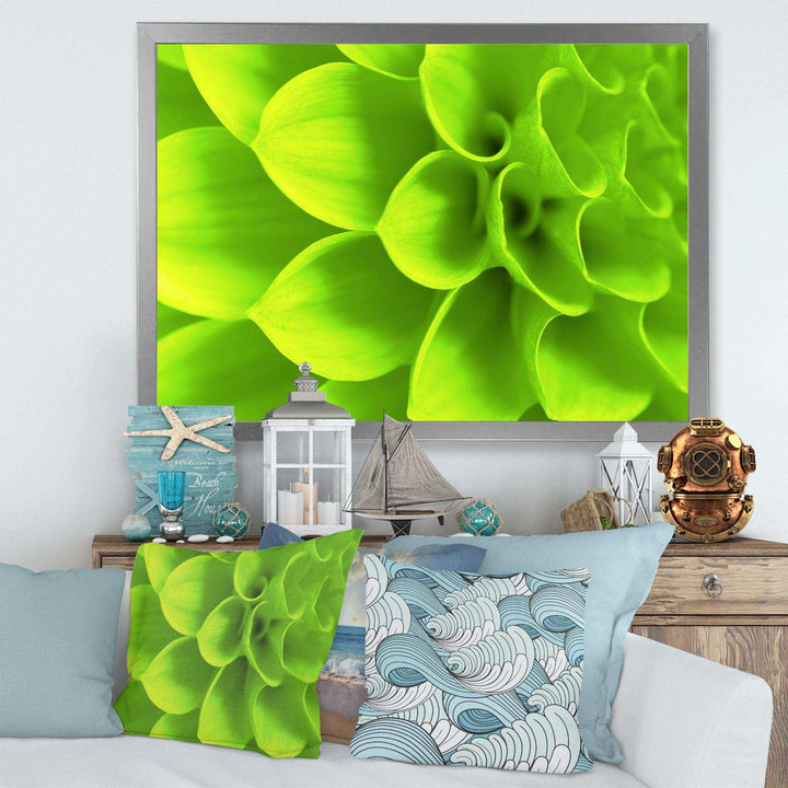 Bright Green Flower Petals