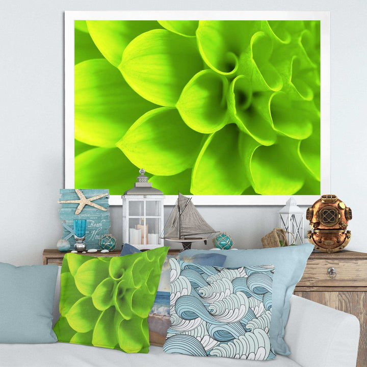 Bright Green Flower Petals