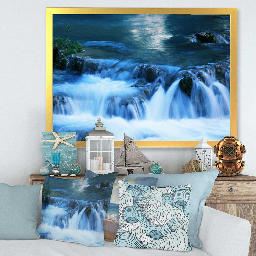 Beautiful Small Blue Waterfalls