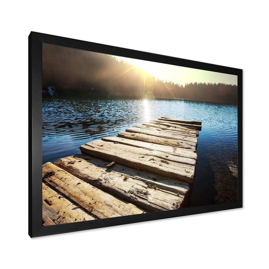 Large Wooden Pier into the Lake