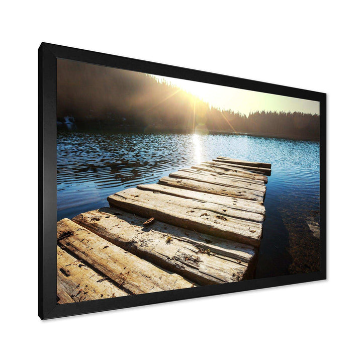 Large Wooden Pier into the Lake