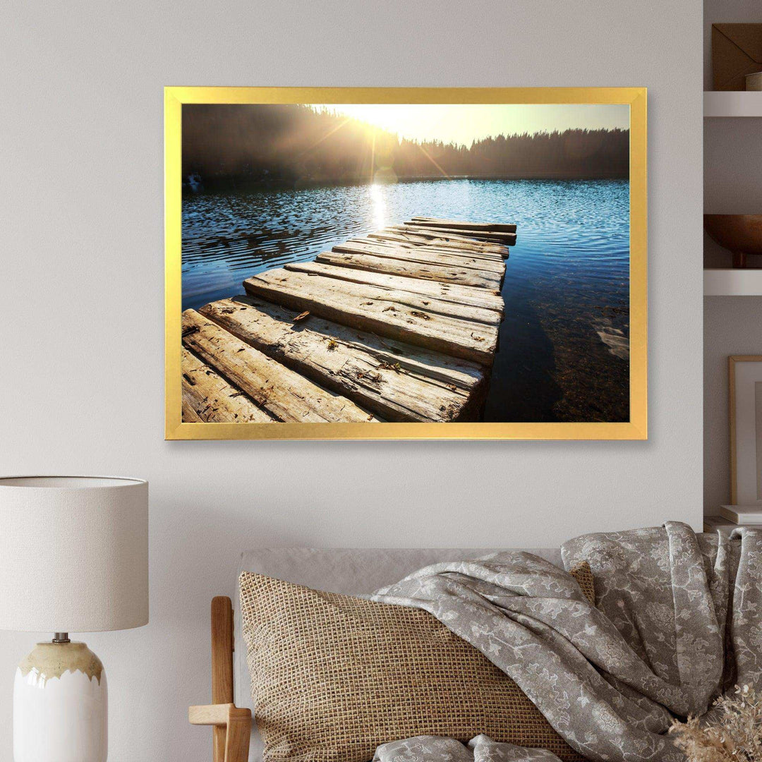 Large Wooden Pier into the Lake