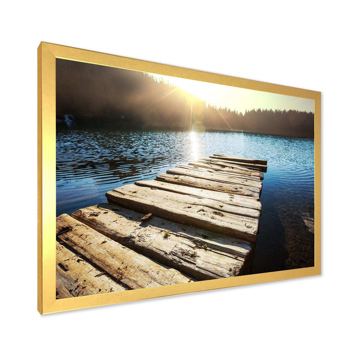 Large Wooden Pier into the Lake