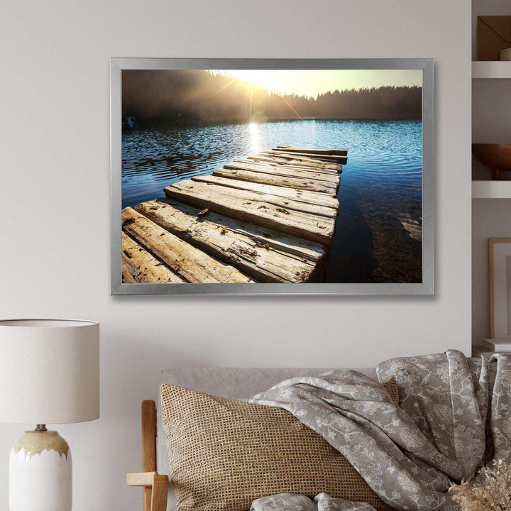 Large Wooden Pier into the Lake
