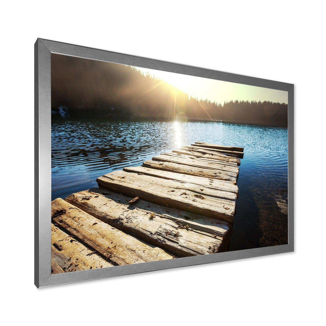 Large Wooden Pier into the Lake