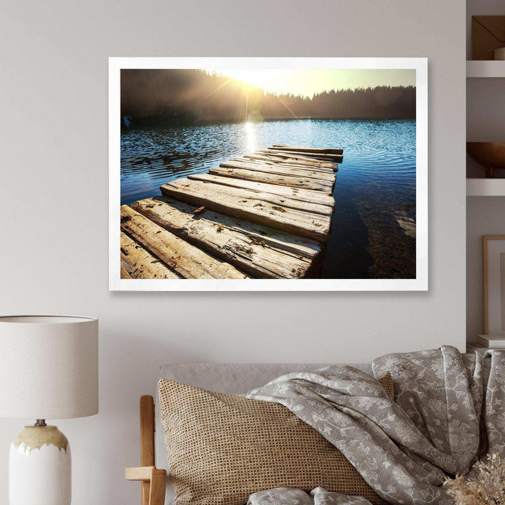 Large Wooden Pier into the Lake