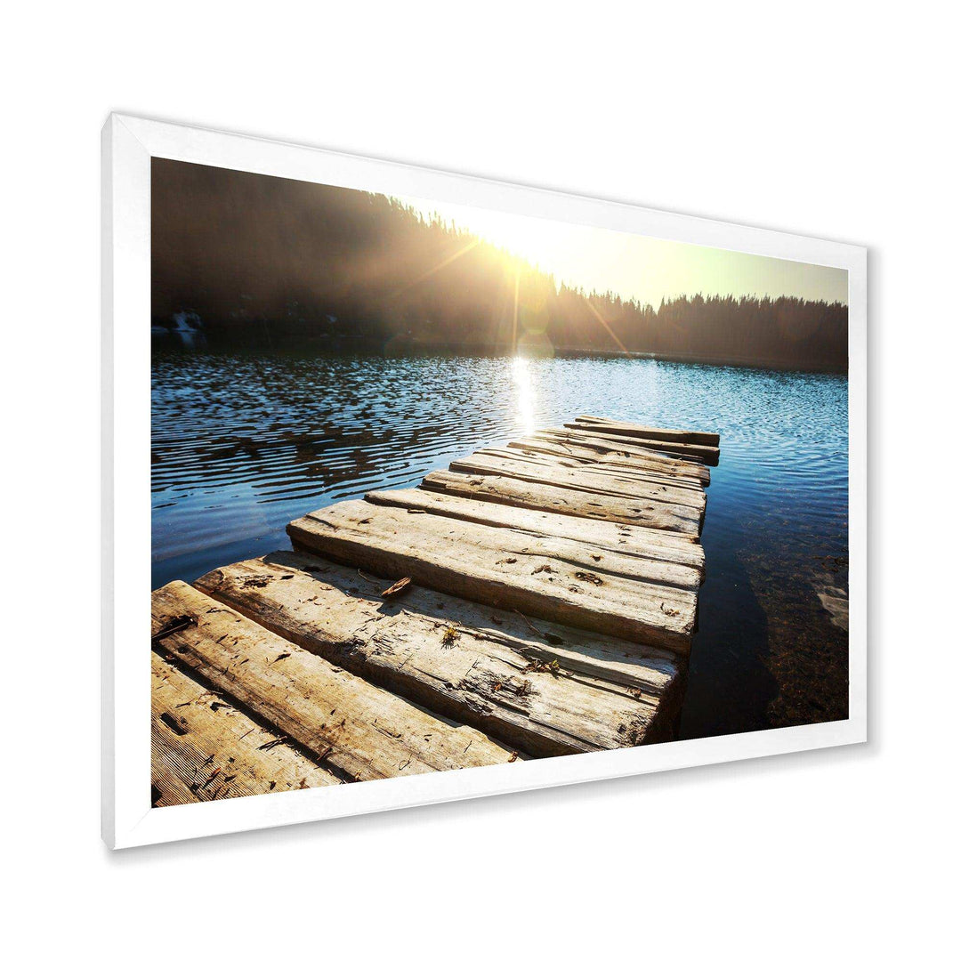Large Wooden Pier into the Lake