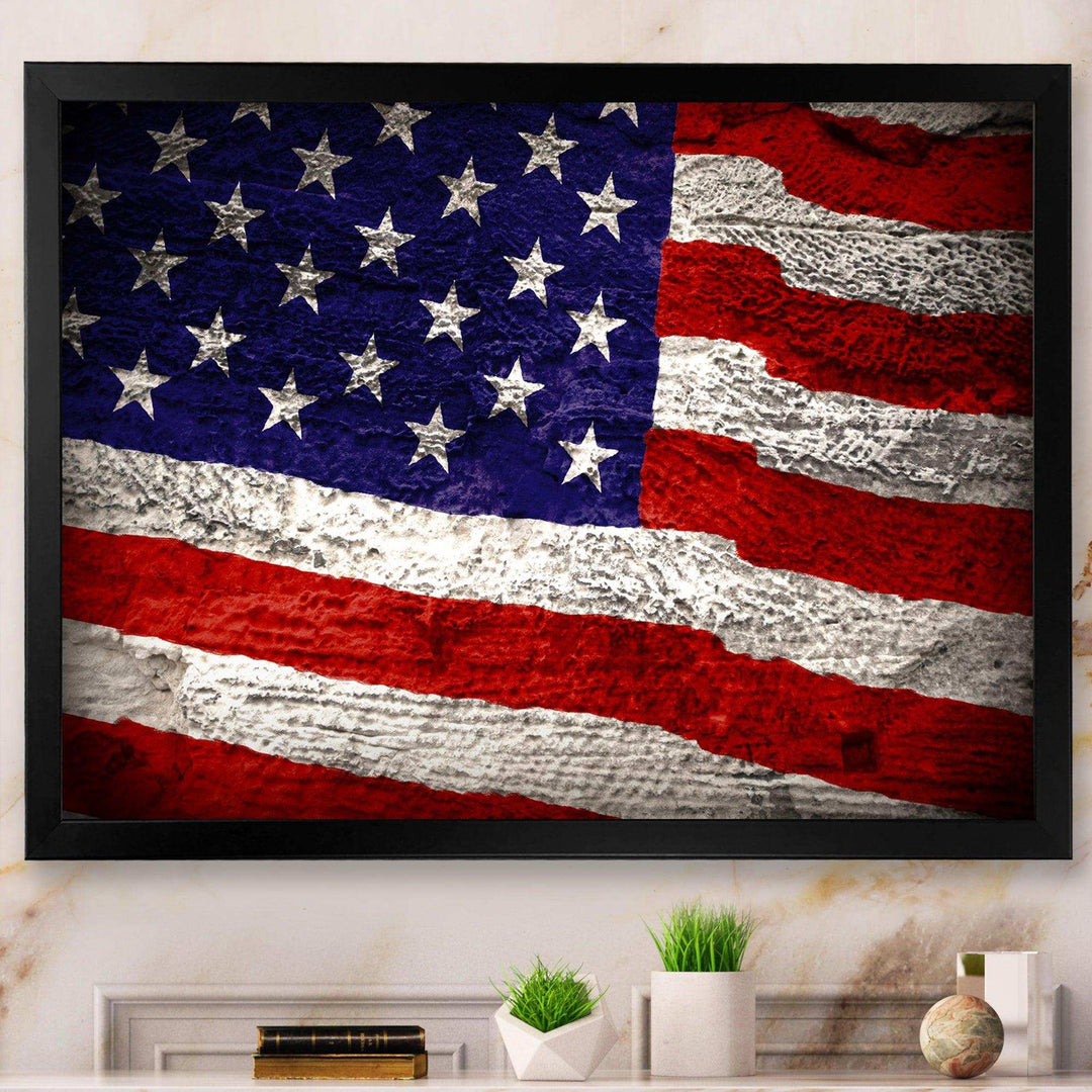 Large American Flag Watercolor - Global Bedroom Wall Art