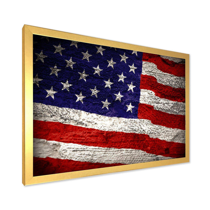 Large American Flag Watercolor - Global Bedroom Wall Art