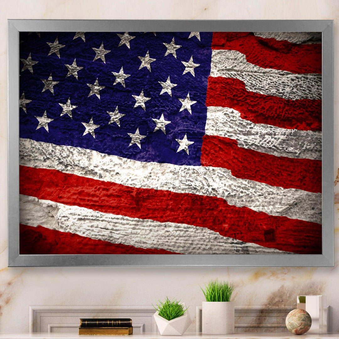 Large American Flag Watercolor - Global Bedroom Wall Art