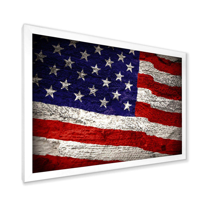 Large American Flag Watercolor - Global Bedroom Wall Art