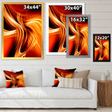 Orange Abstract Warm Fractal Design