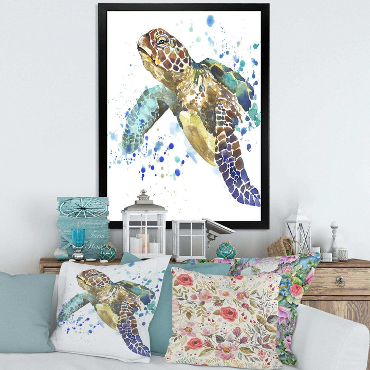 Blue Sea Turtle