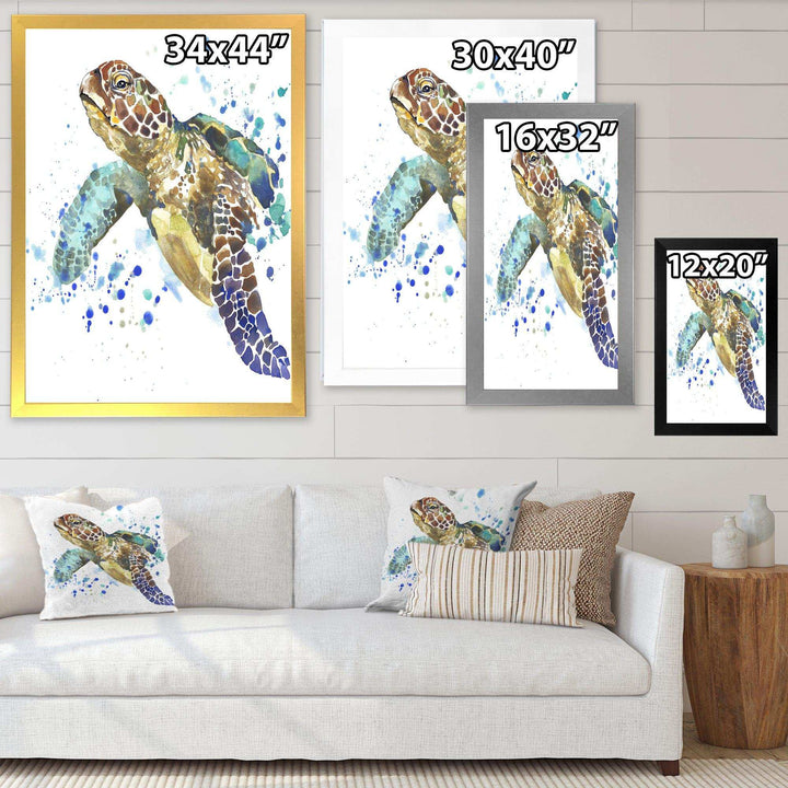 Blue Sea Turtle