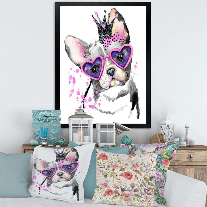 Sweet Funny Dog with Glasses