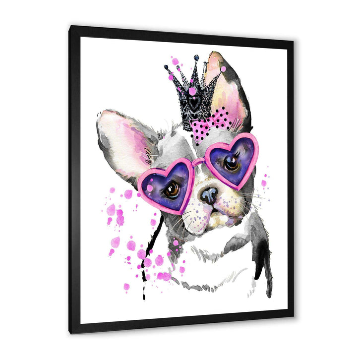 Sweet Funny Dog with Glasses