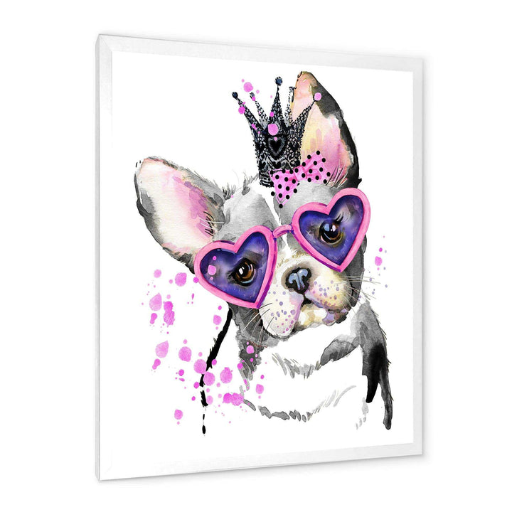 Sweet Funny Dog with Glasses