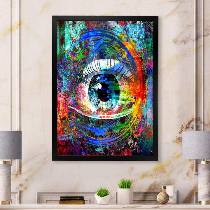 Magic Eye over Abstract Design - Modern Wall Art Prints
