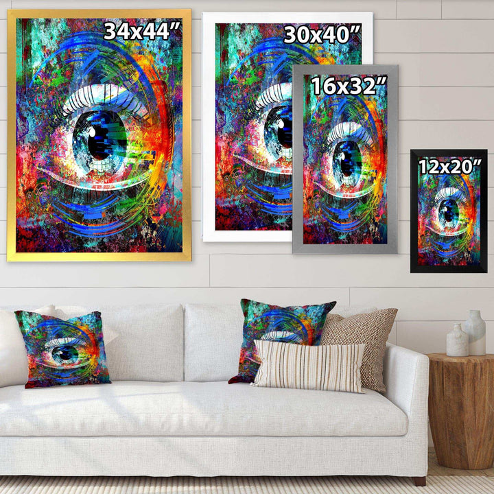 Magic Eye over Abstract Design - Modern Wall Art Prints