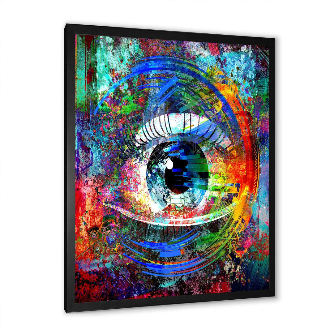 Magic Eye over Abstract Design - Modern Wall Art Prints