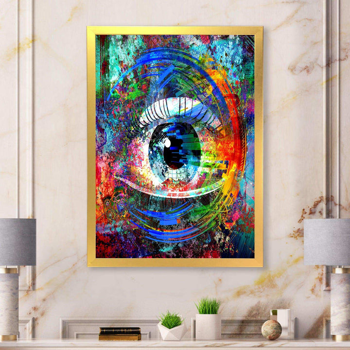 Magic Eye over Abstract Design - Modern Wall Art Prints