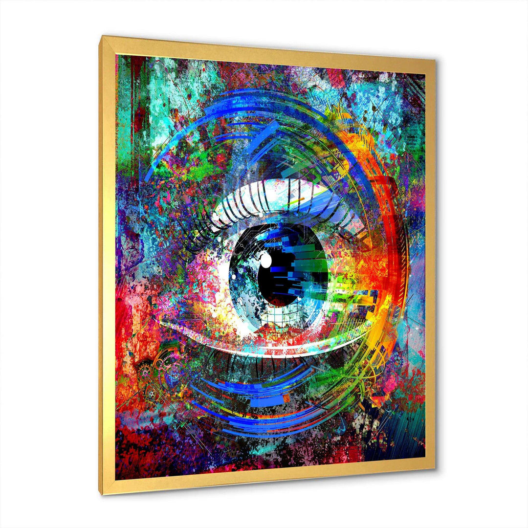 Magic Eye over Abstract Design - Modern Wall Art Prints