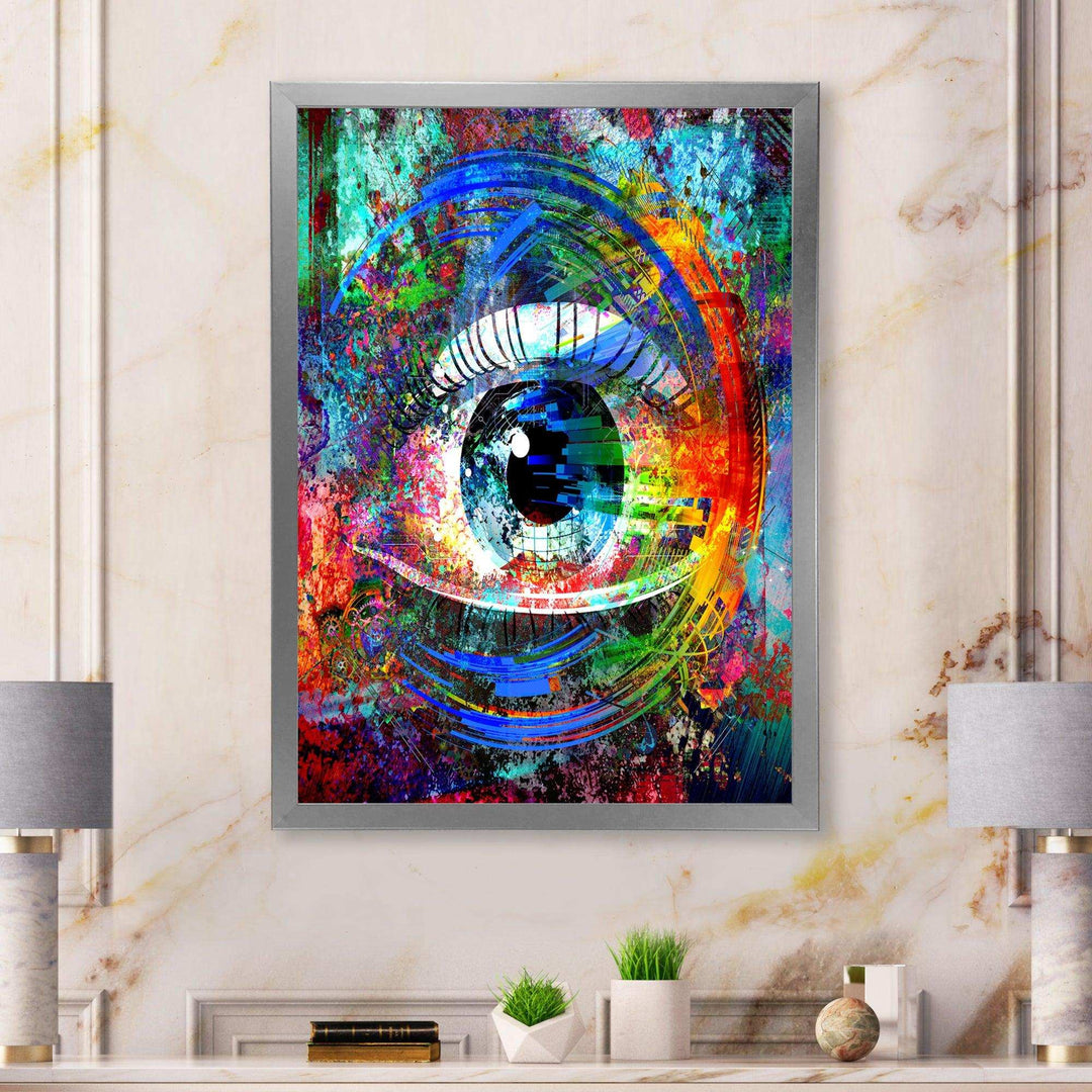 Magic Eye over Abstract Design - Modern Wall Art Prints