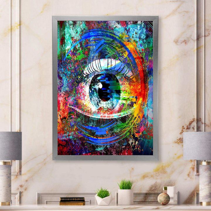 Magic Eye over Abstract Design - Modern Wall Art Prints