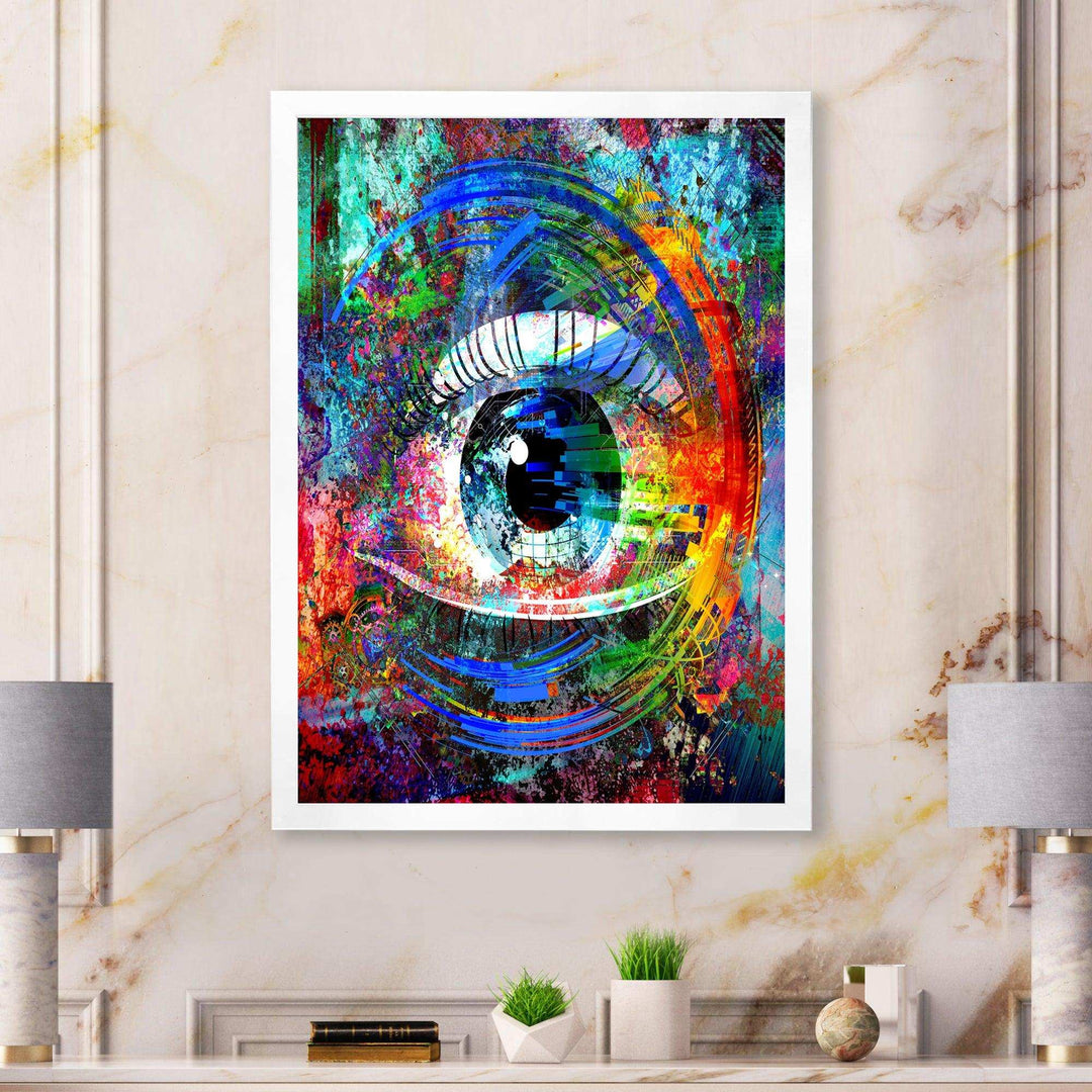 Magic Eye over Abstract Design - Modern Wall Art Prints