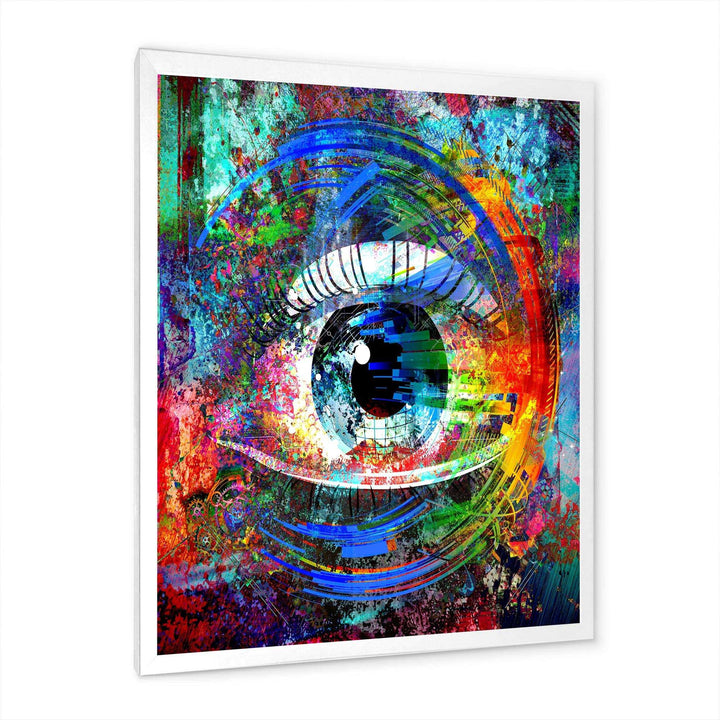 Magic Eye over Abstract Design - Modern Wall Art Prints