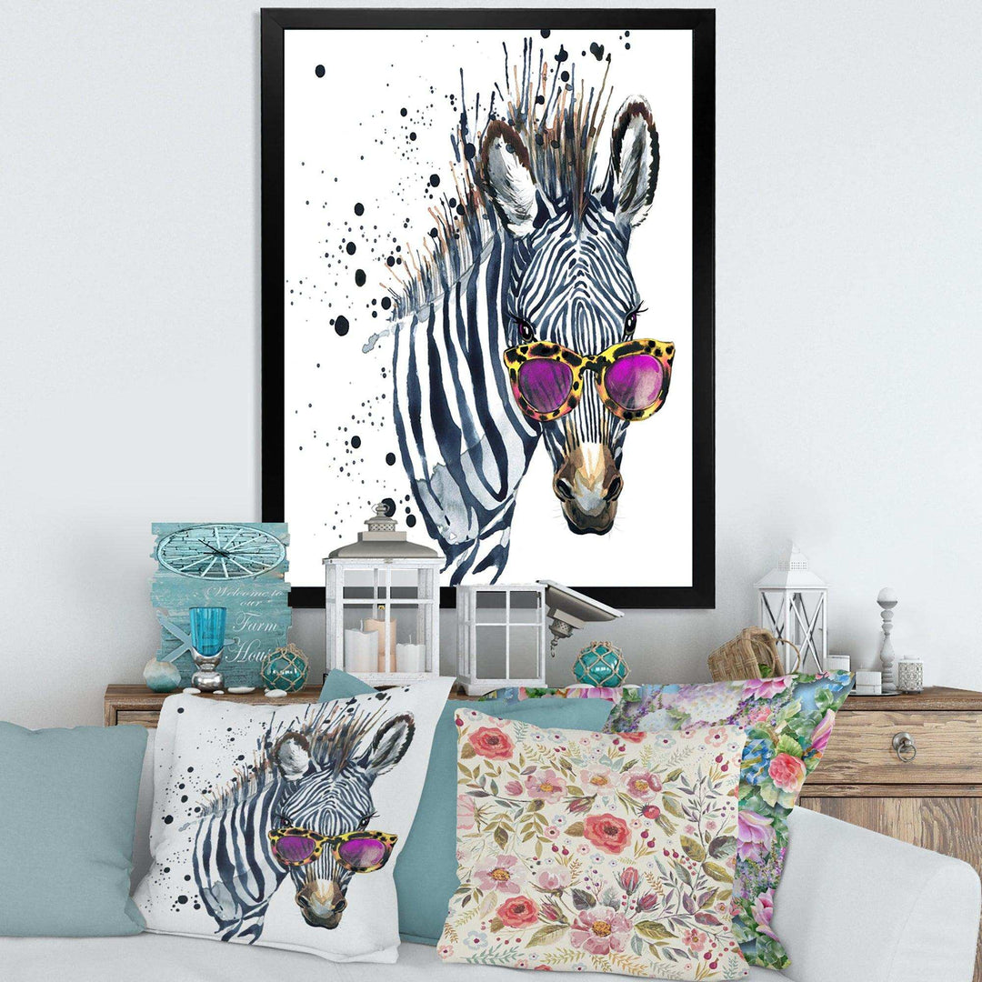 Funny Zebra Watercolor