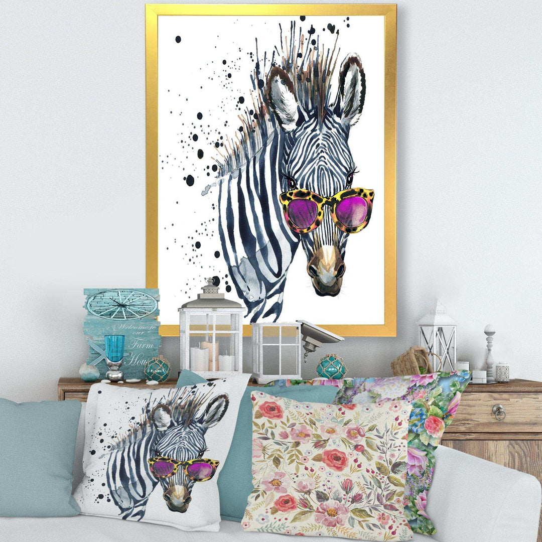 Funny Zebra Watercolor