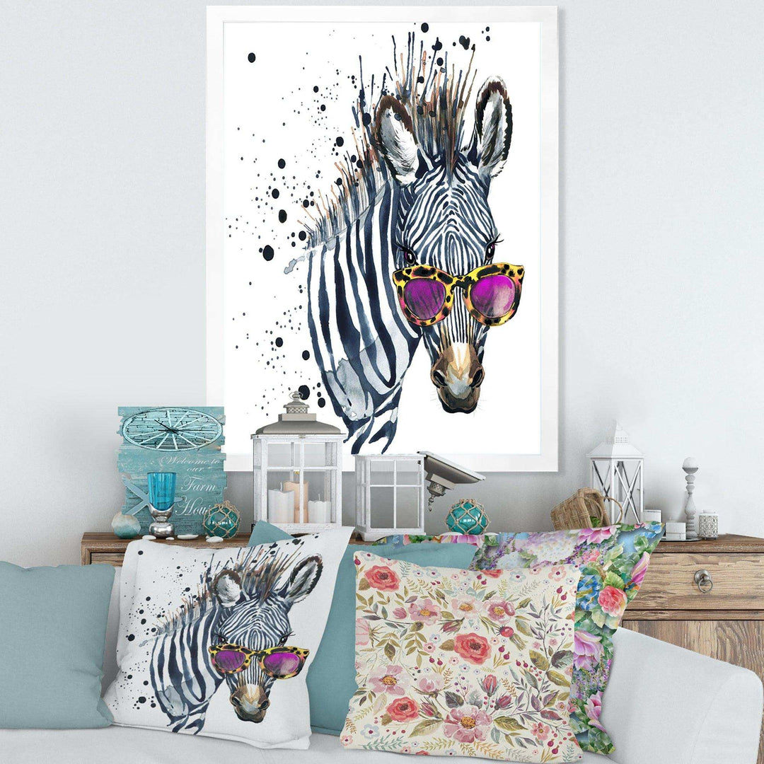 Funny Zebra Watercolor