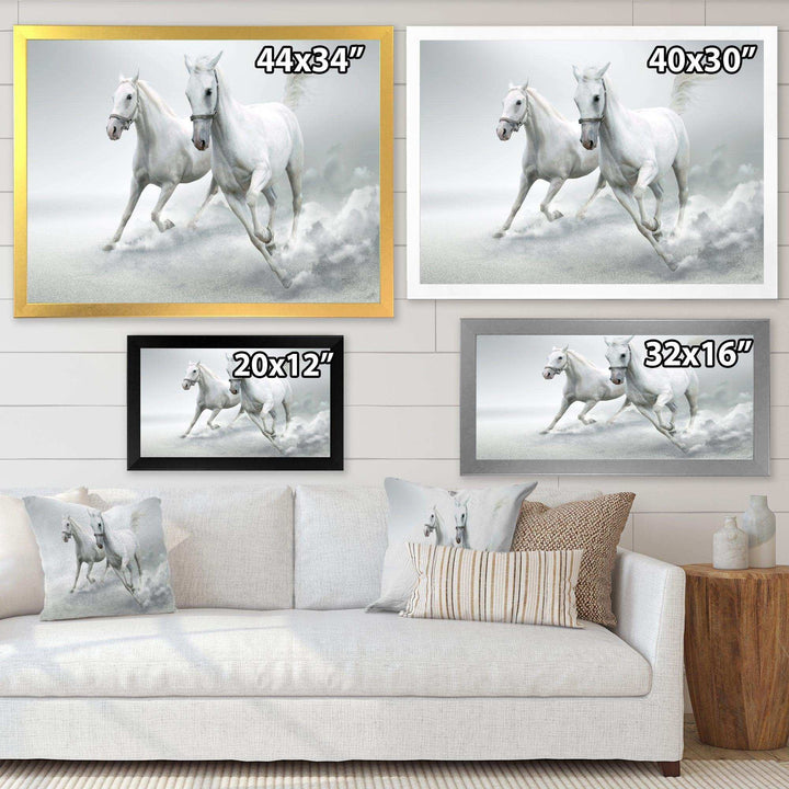 Running White Horses