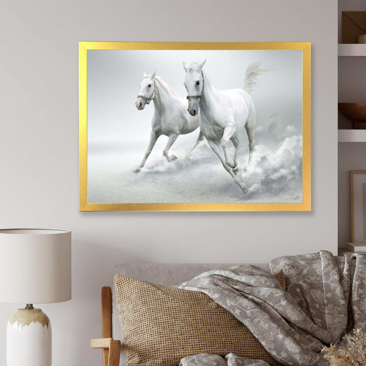 Running White Horses
