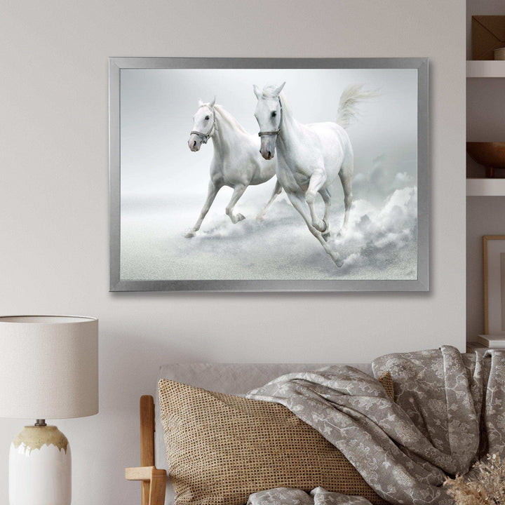 Running White Horses