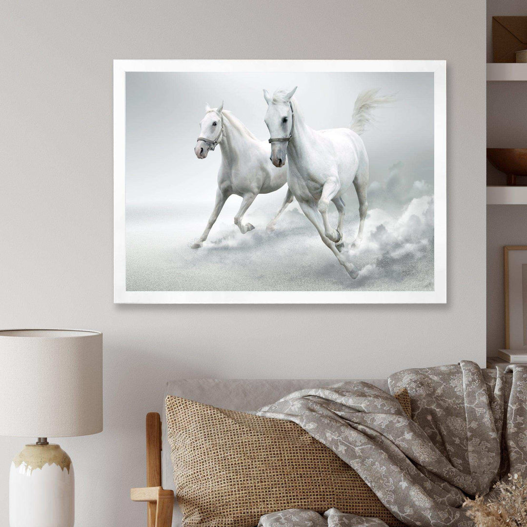 Running White Horses