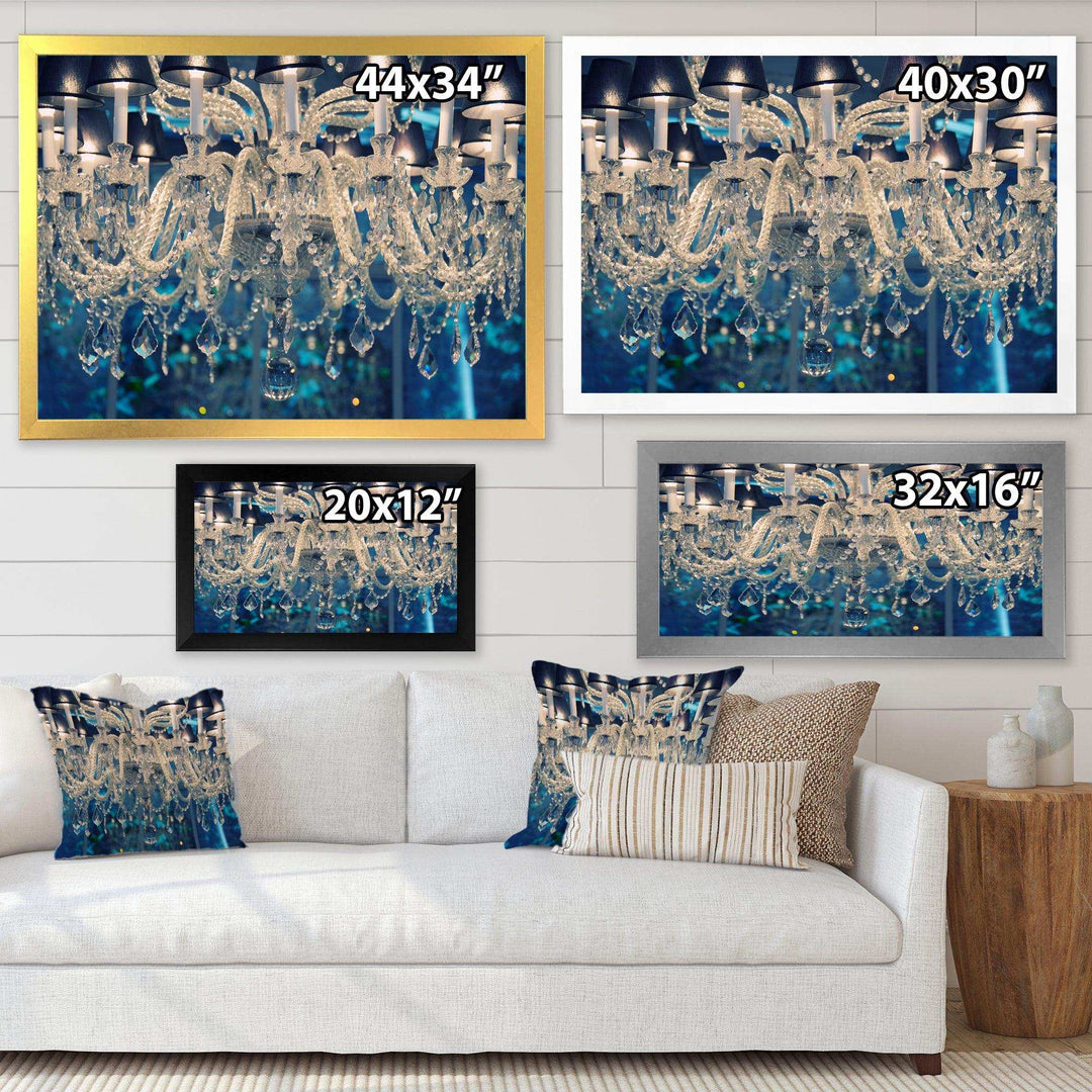 Blue Vintage Crystal Chandelier