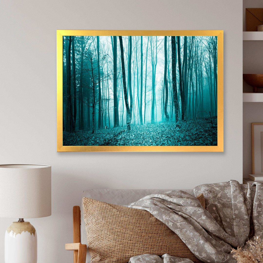 Turquoise Colored Magic Forest