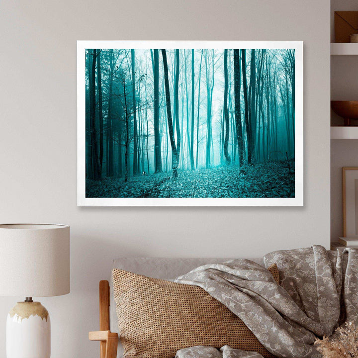 Turquoise Colored Magic Forest