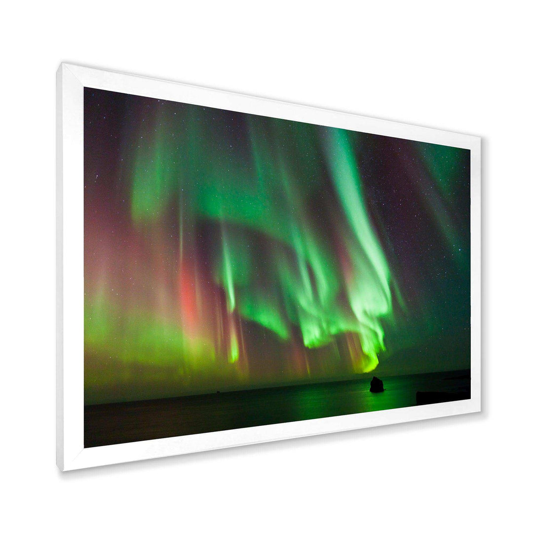 Green Northern Lights Aurora - Modern Wall Art Prints