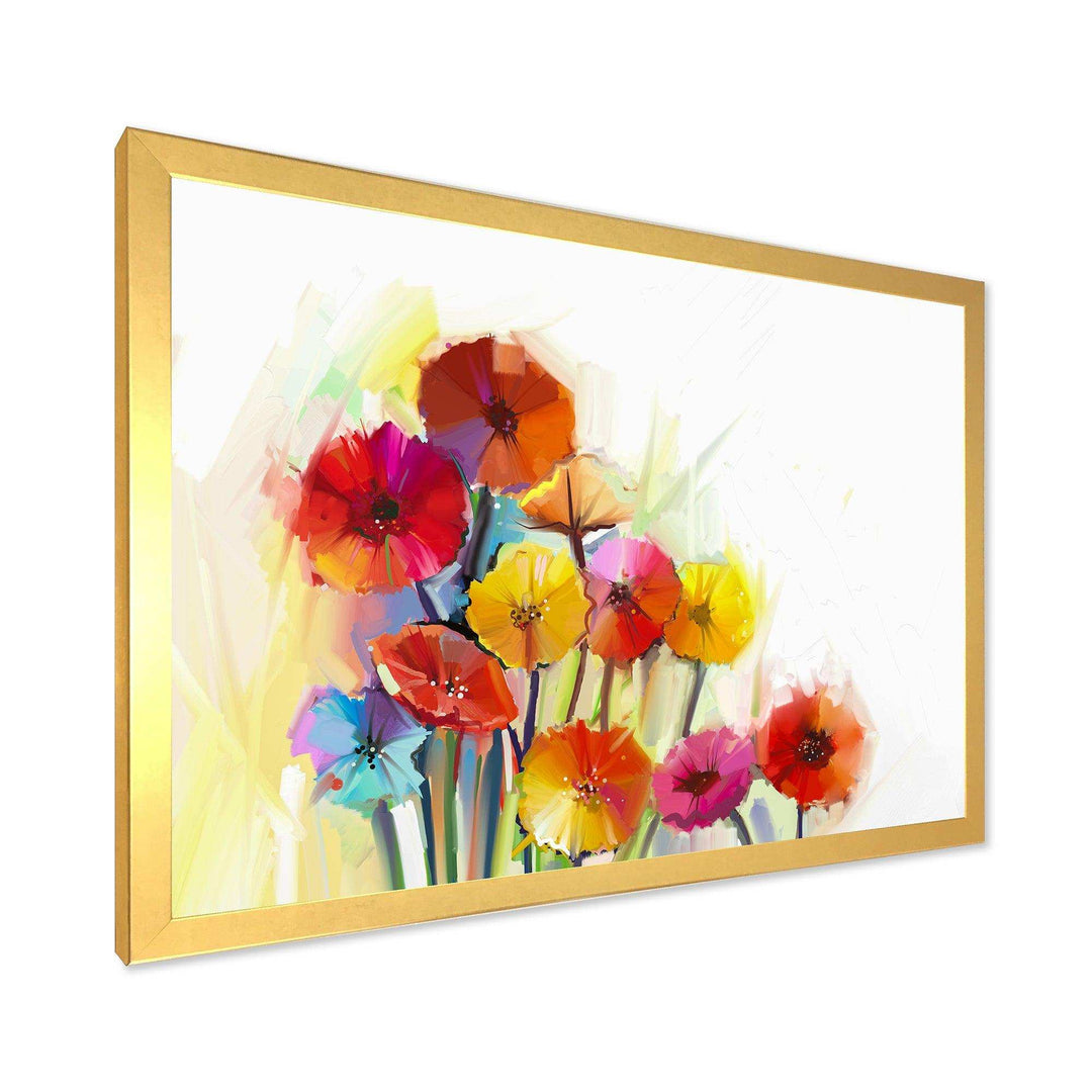 Colorful Gerbera Flowers Watercolor