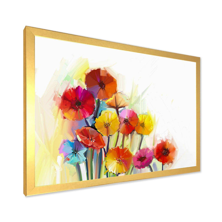 Colorful Gerbera Flowers Watercolor