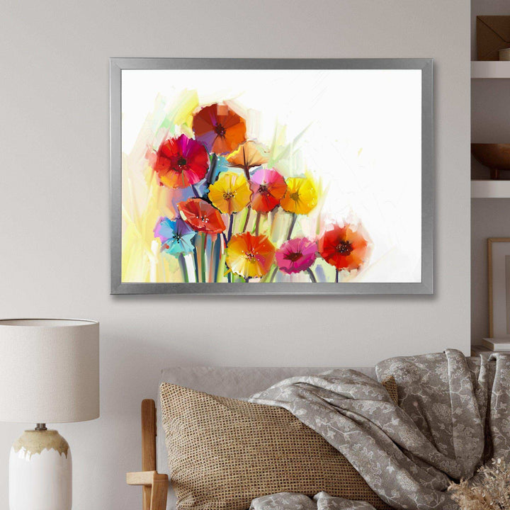 Colorful Gerbera Flowers Watercolor