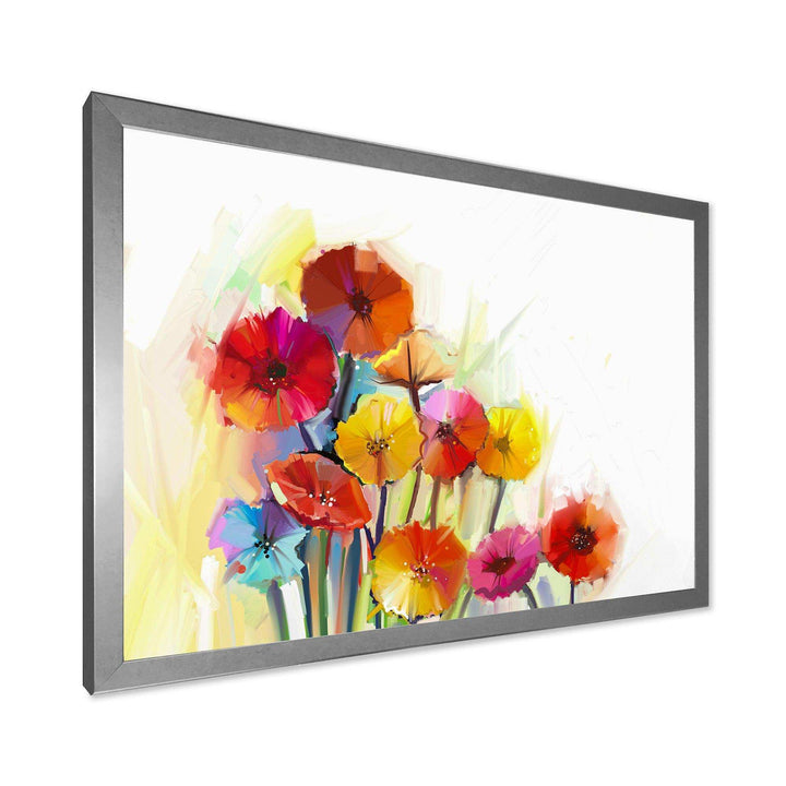 Colorful Gerbera Flowers Watercolor
